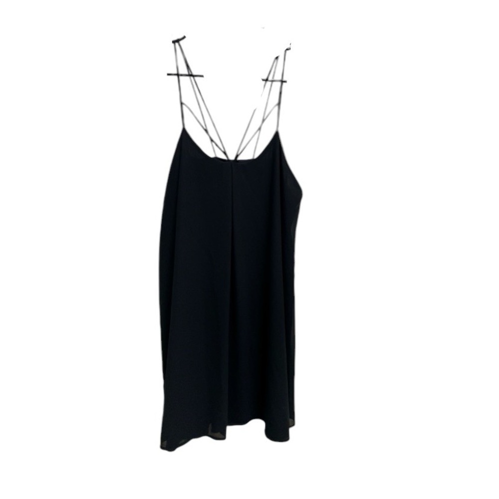 Fora black lined strappy flowy party dress size medium